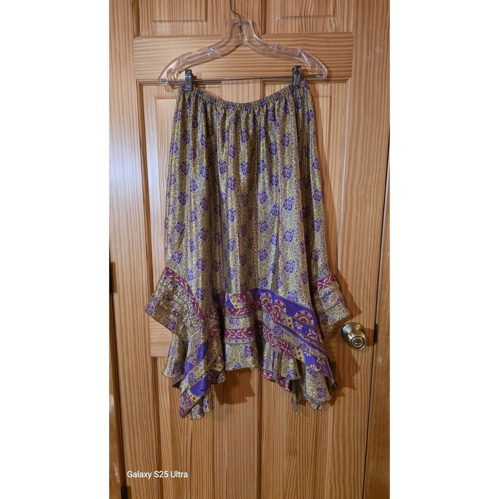 Sterling Styles Satin Handkerchief Skirt